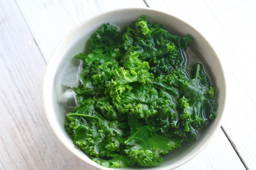 kale pesto ice bath