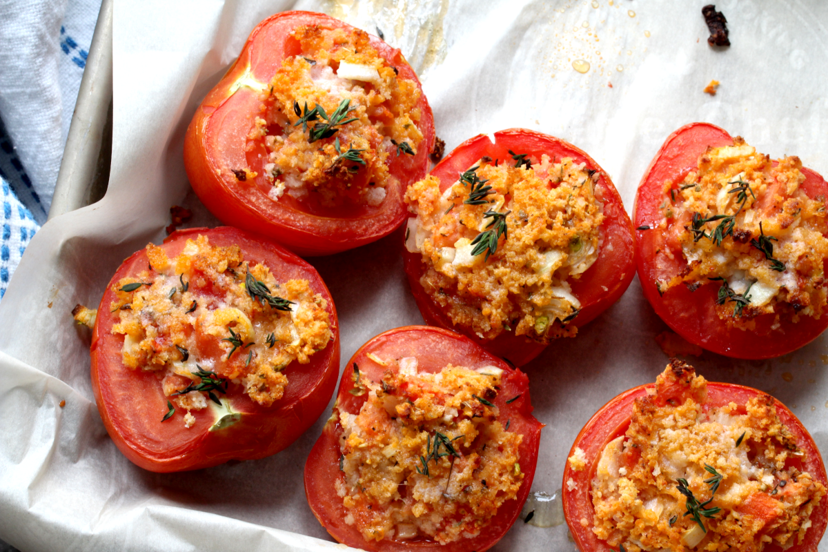 Recovering from the Flu with Vegetarian Stuffed Tomatoes Teeny Tiny Kitchen
