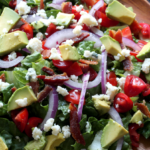 Bacon avocado and blue cheese salad