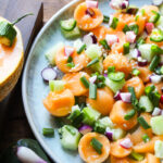 Sweet and savory cantaloupe salad