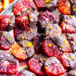 Chocolate covered blood oranges