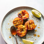 Grilled maple lime peaches
